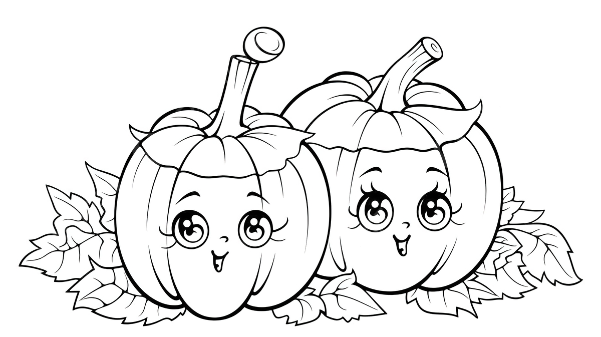 Two Cute Pumpkin Coloring Pages Pumpkin Picture Coloring Pages Pumpkin Food Background Image And Wallpaper For Free Download