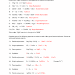 Types Of Chemical Reactions Worksheets Answer Key Chemistry Worksheets Library