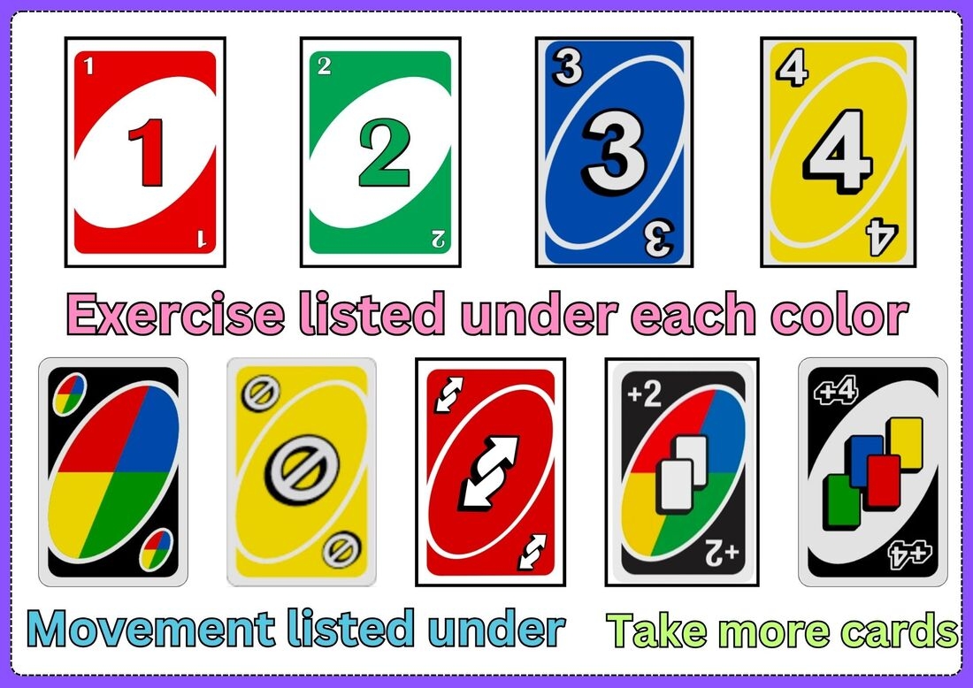 UNO PE Fitness Cards MR CLARKS PE UNO PE Fitness Cards MR CLARKS PE