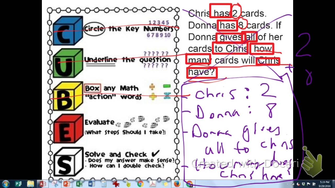 Using CUBES To Solve Word Problems YouTube Using CUBES To Solve Word Problems YouTube