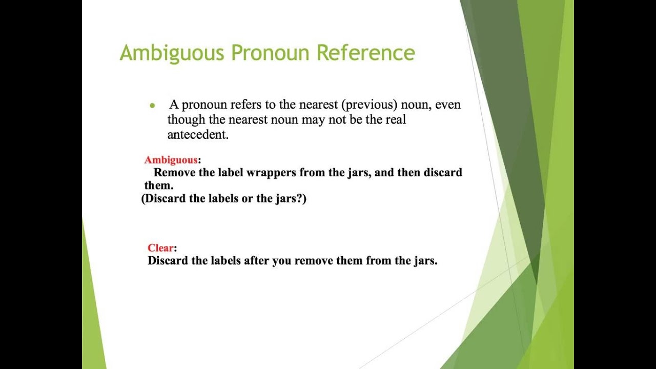 what is a vague pronoun