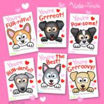 Valentine Day Cards Printable From Teacher To Students Dogs Classroom Cards Kids Pass Out Fun Saying Made By Teachers