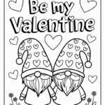 Valentine Gnome Coloring Pages 6 Free Printable PDF Pages Cute Animals Coloring Pages