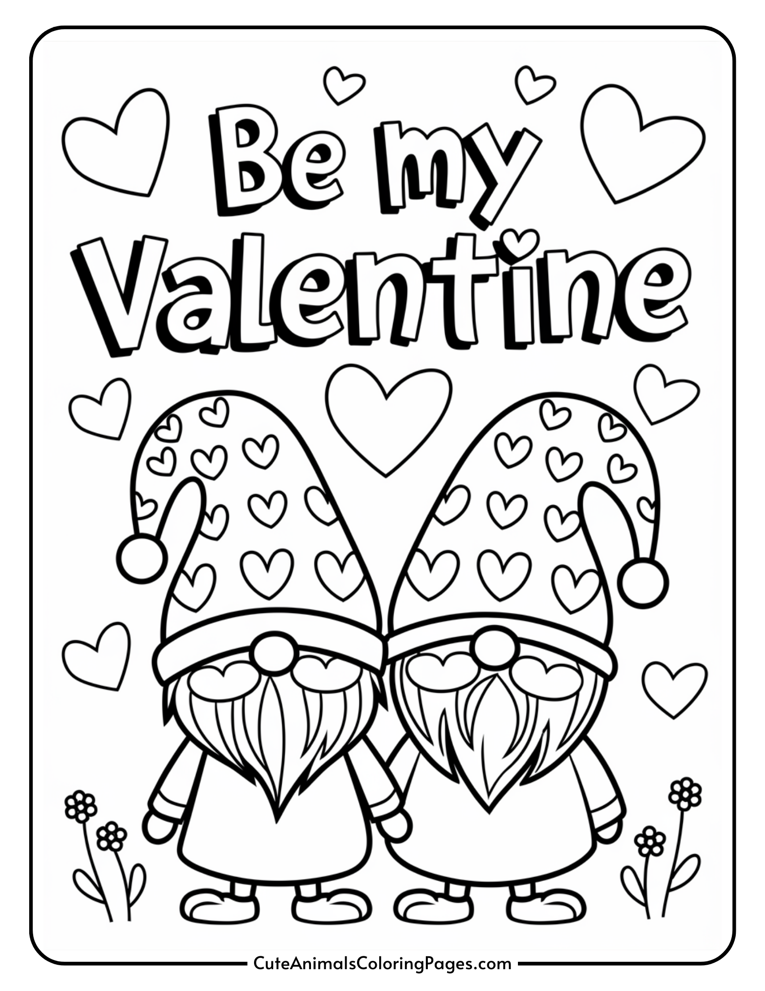 valentines coloring pages printable