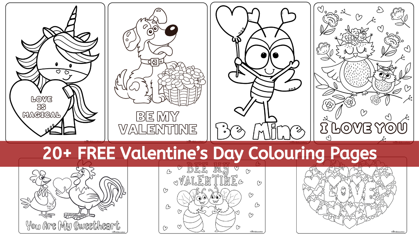 Valentine s Day Colouring Pages FREE The Mum Educates