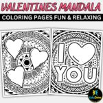 Valentine s Day Mandala Coloring Pages Relaxing Printable Valentines Day Fun For All Kids Made By Teachers