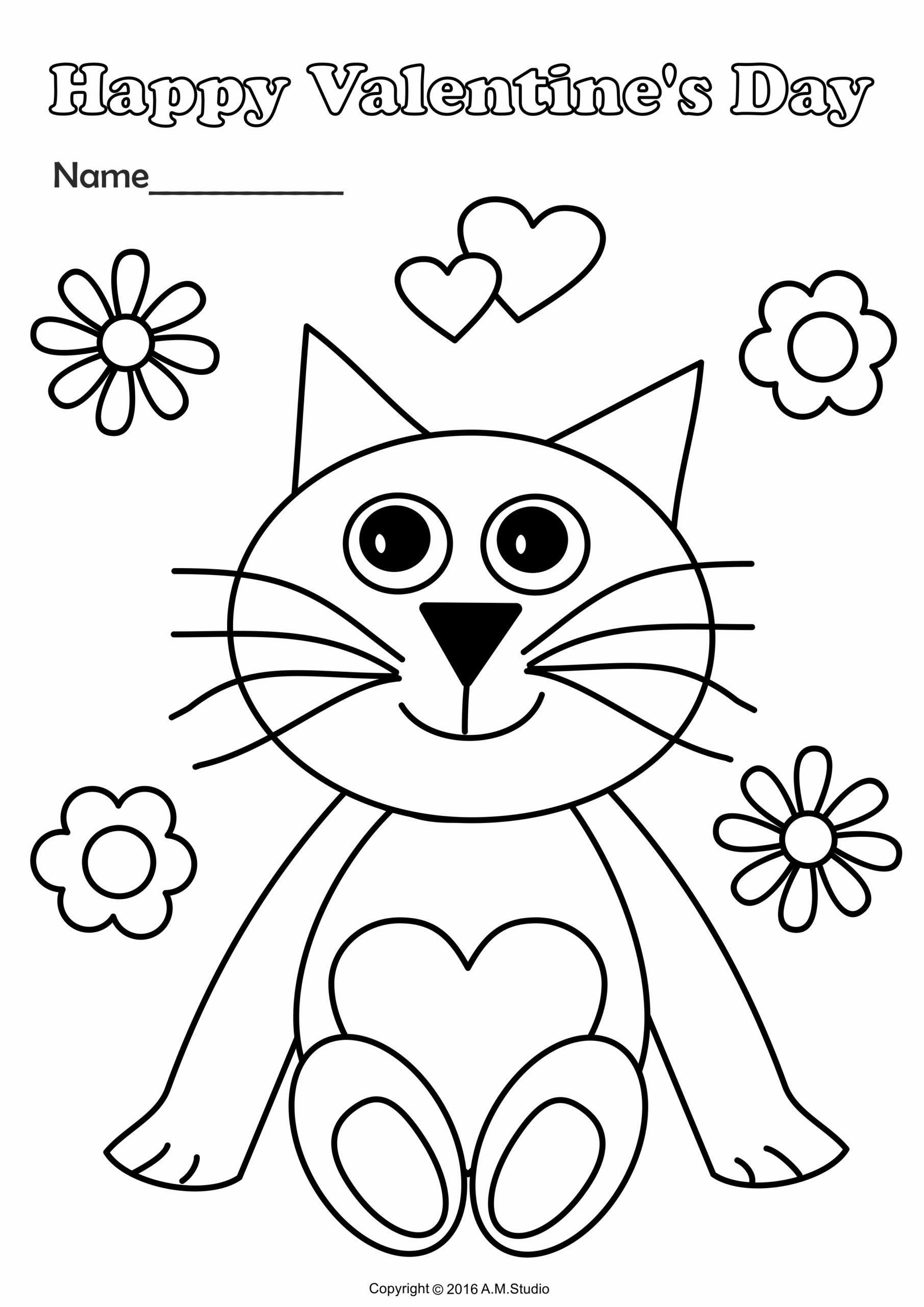 Valentine s Day Printable Coloring Pages For Kids