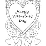 Valentine s Day Sheets Happy Valentine s Day Coloring Page Heart Coloring Page