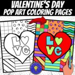 Valentines Day Coloring Pages Pop Art Inspired Coloring Sheets Made By Teachers