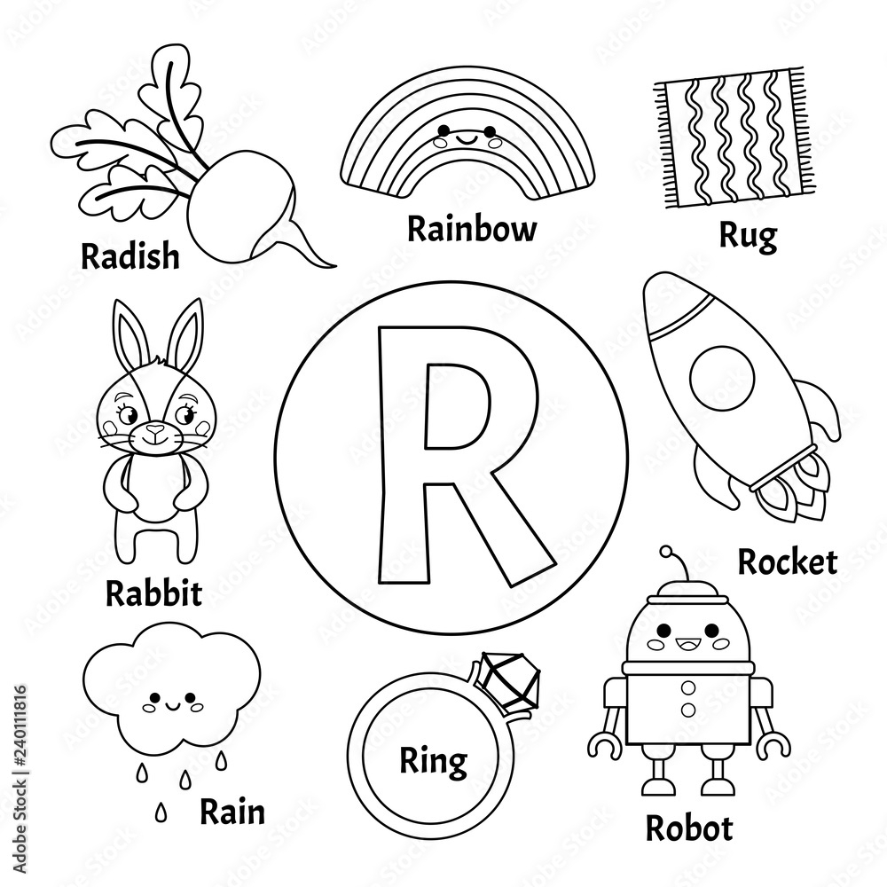 Vector Cute Kids Animal Alphabet Letter R Set Of Cute Cartoon Worksheets Library Vector Cute Kids Animal Alphabet Letter R Set Of Cute Cartoon Worksheets Library
