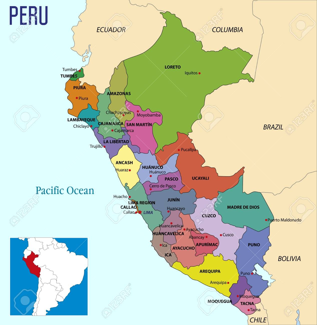 Vector Highly Detailed Political Map Of Peru With Regions And Their Capitals All Elements Are Separated In Editable Layers Clearly Labeled EPS 10 Royalty Free SVG Cliparts Vectors And Stock Illustration Image 104955108 Vector Highly Detailed Political Map Of Peru With Regions And Their Capitals All Elements Are Separated In Editable Layers Clearly Labeled EPS 10 Royalty Free SVG Cliparts Vectors And Stock Illustration Image 104955108