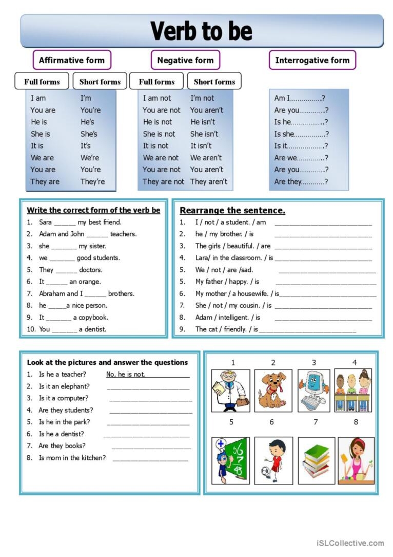 Verb Be English ESL Worksheets Pdf Doc Verb Be English ESL Worksheets Pdf Doc