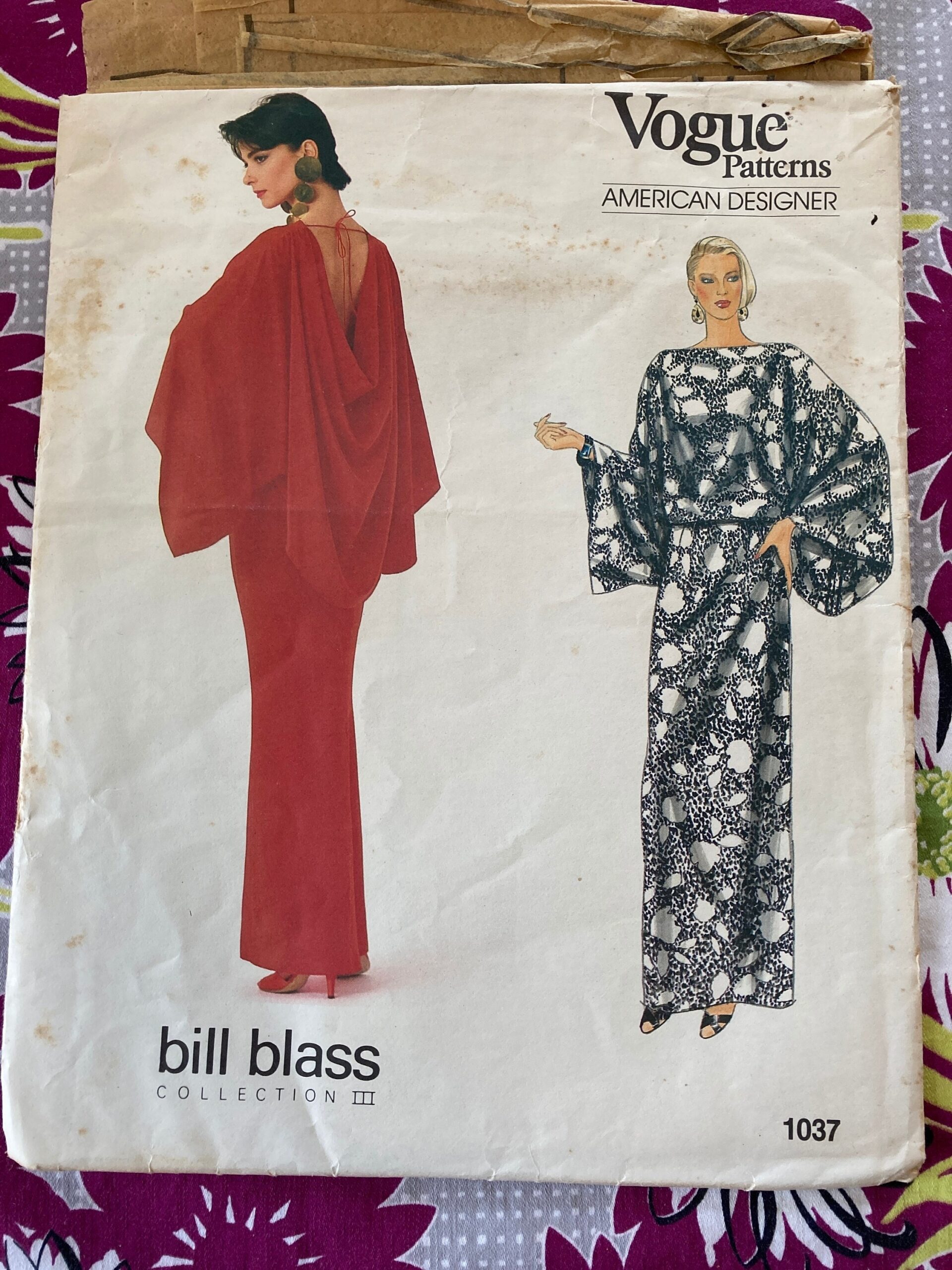 Vintage 1980 s Vogue 1037 American Designer Bill Blass Sewing Pattern 8 10 12 Etsy UK