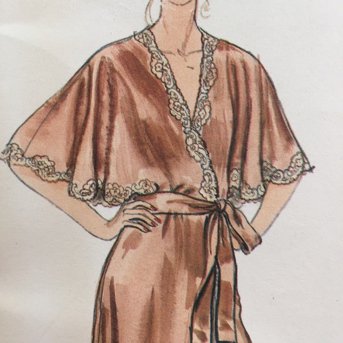 Vogue 7254 Long Night Dress Gown Lingerie Flutter Retro Ladies New Uncut Pattern EBay UK
