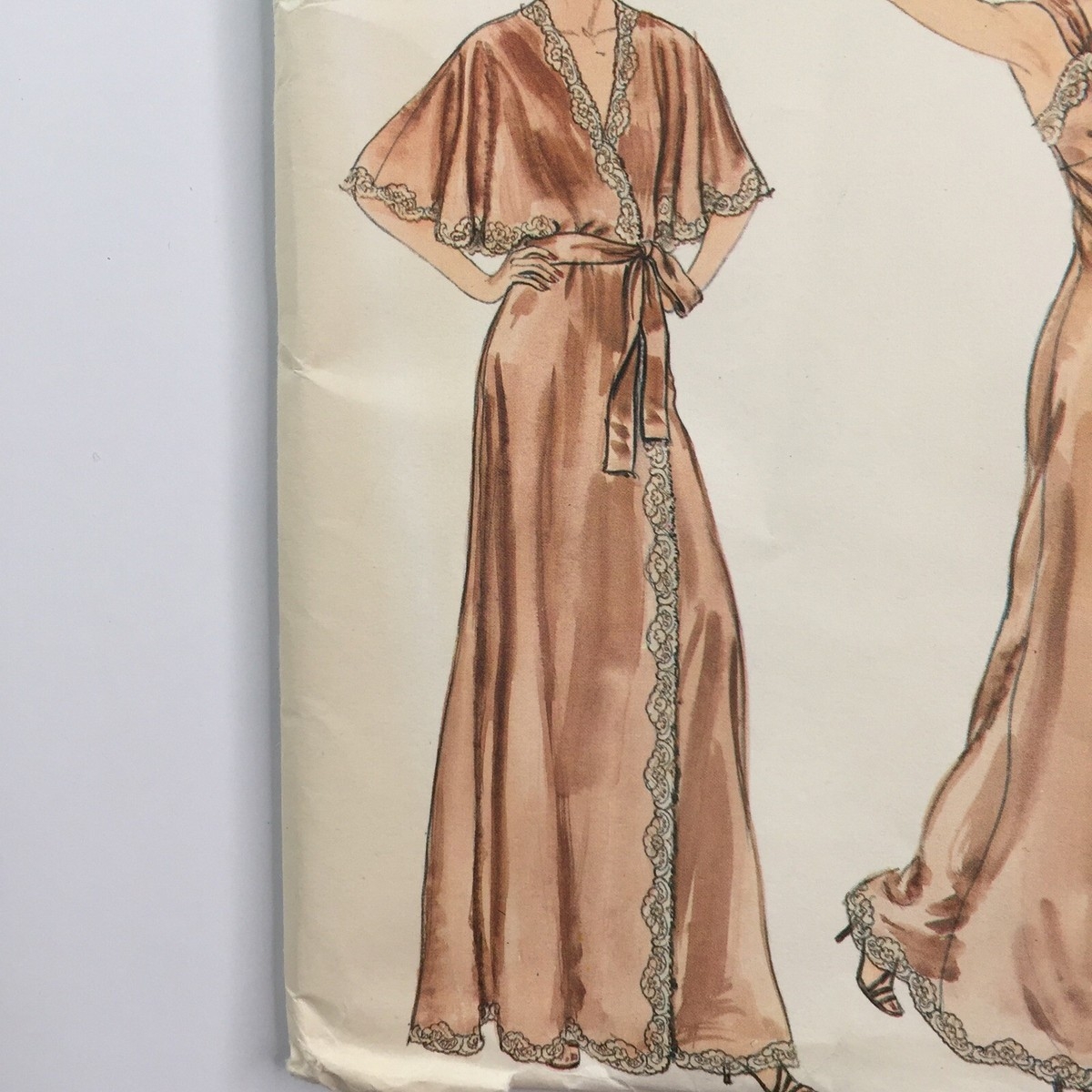 Vogue 7254 Long Night Dress Gown Lingerie Flutter Retro Ladies New Uncut Pattern EBay UK