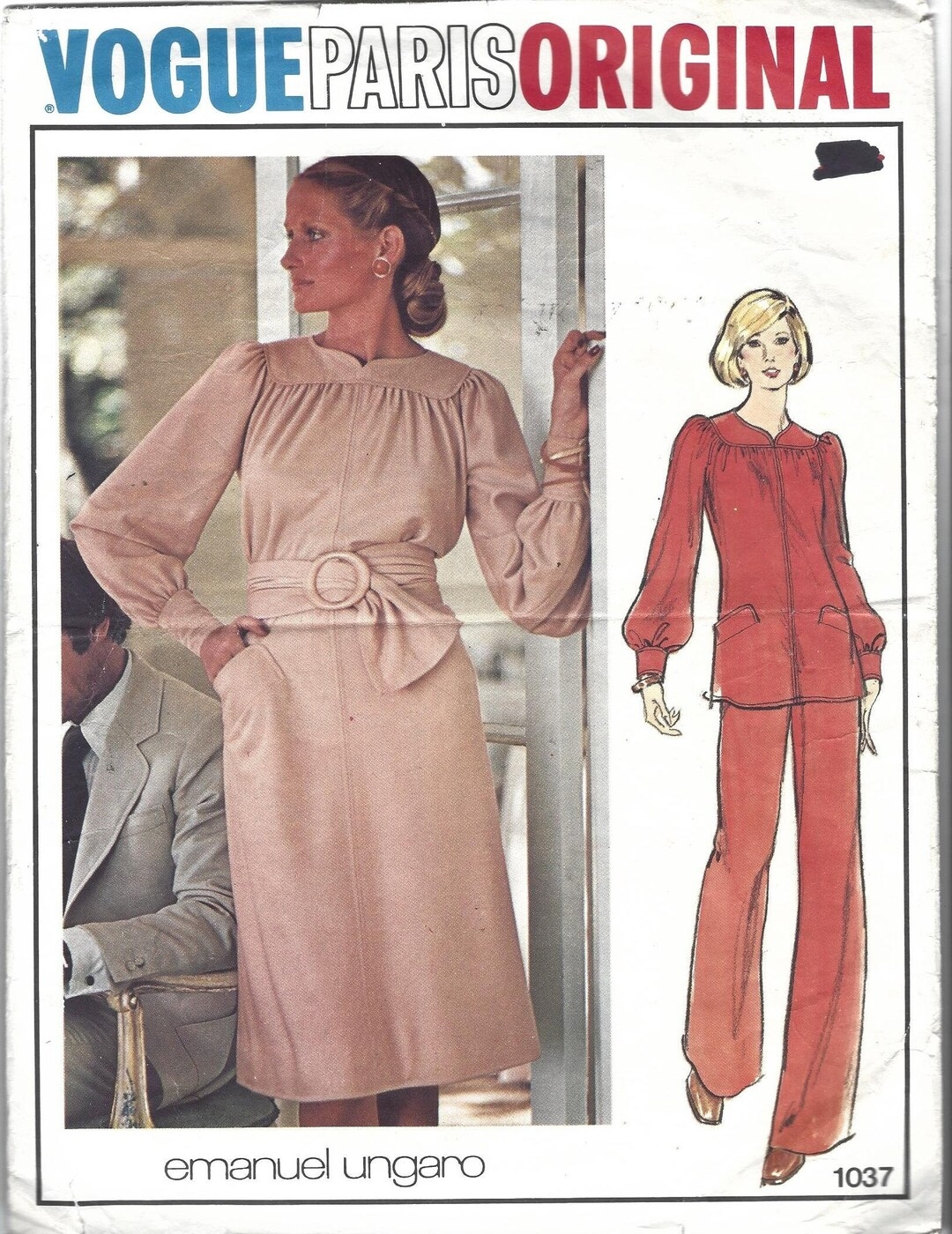 Vogue Sewing Pattern 1037 Paris Original EMANUEL UNGARO Vintage Dress Tunic And Pants Size 10 Etsy