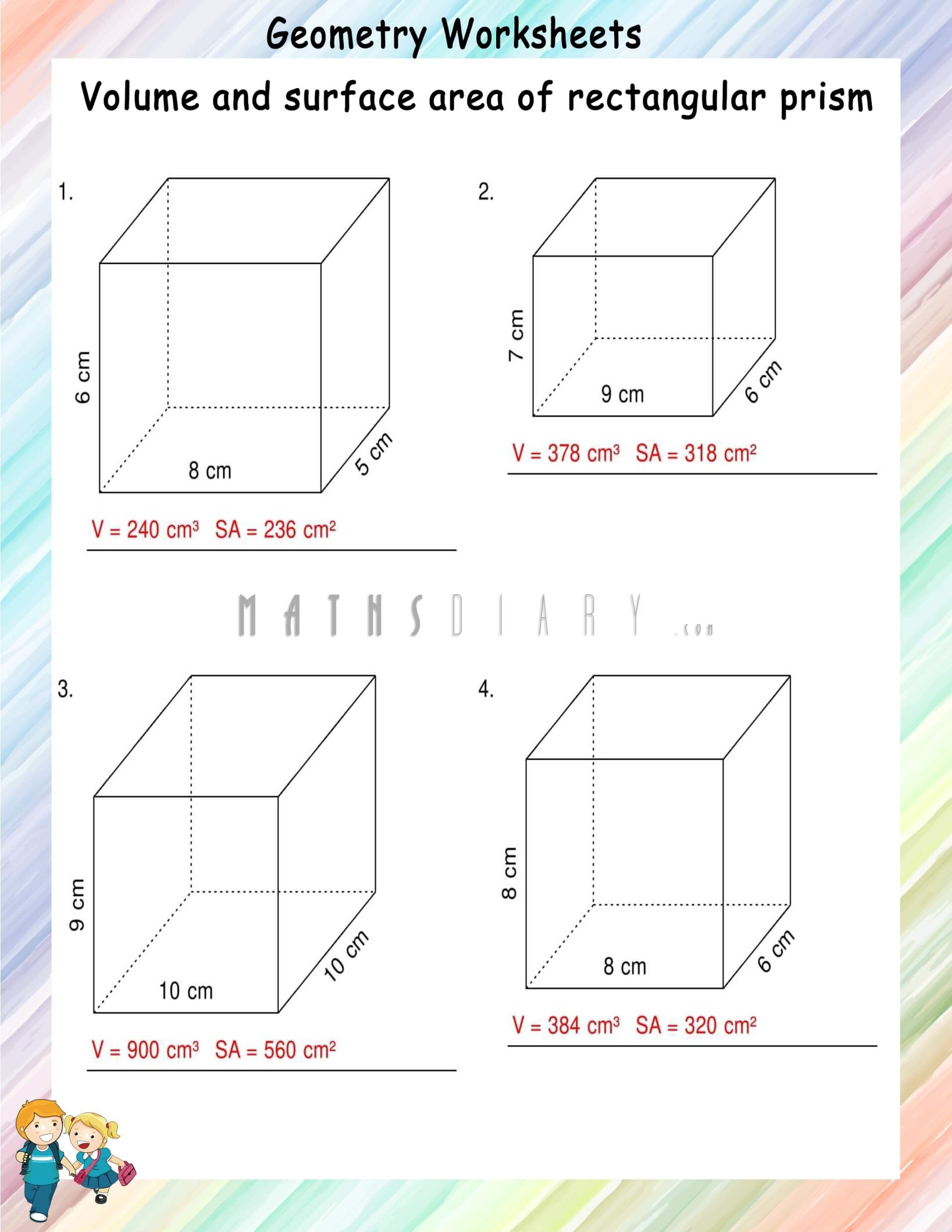 Volume And Surface Area Of Rectangular Prisms Math Worksheets Worksheets Library Volume And Surface Area Of Rectangular Prisms Math Worksheets Worksheets Library