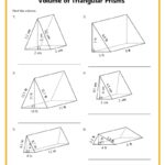 Volume And Surface Area Of Triangular Prisms K12 Math Worksheets