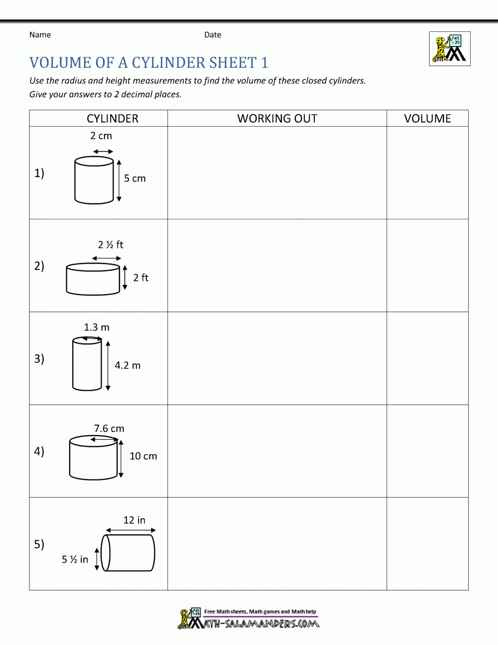 Volume Of A Cylinder Calculator Volume Of A Cylinder Calculator