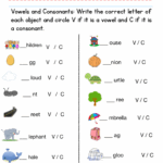 Vowels And Consonants Worksheets Pre school And 1st Grade Practice Worksheets Library