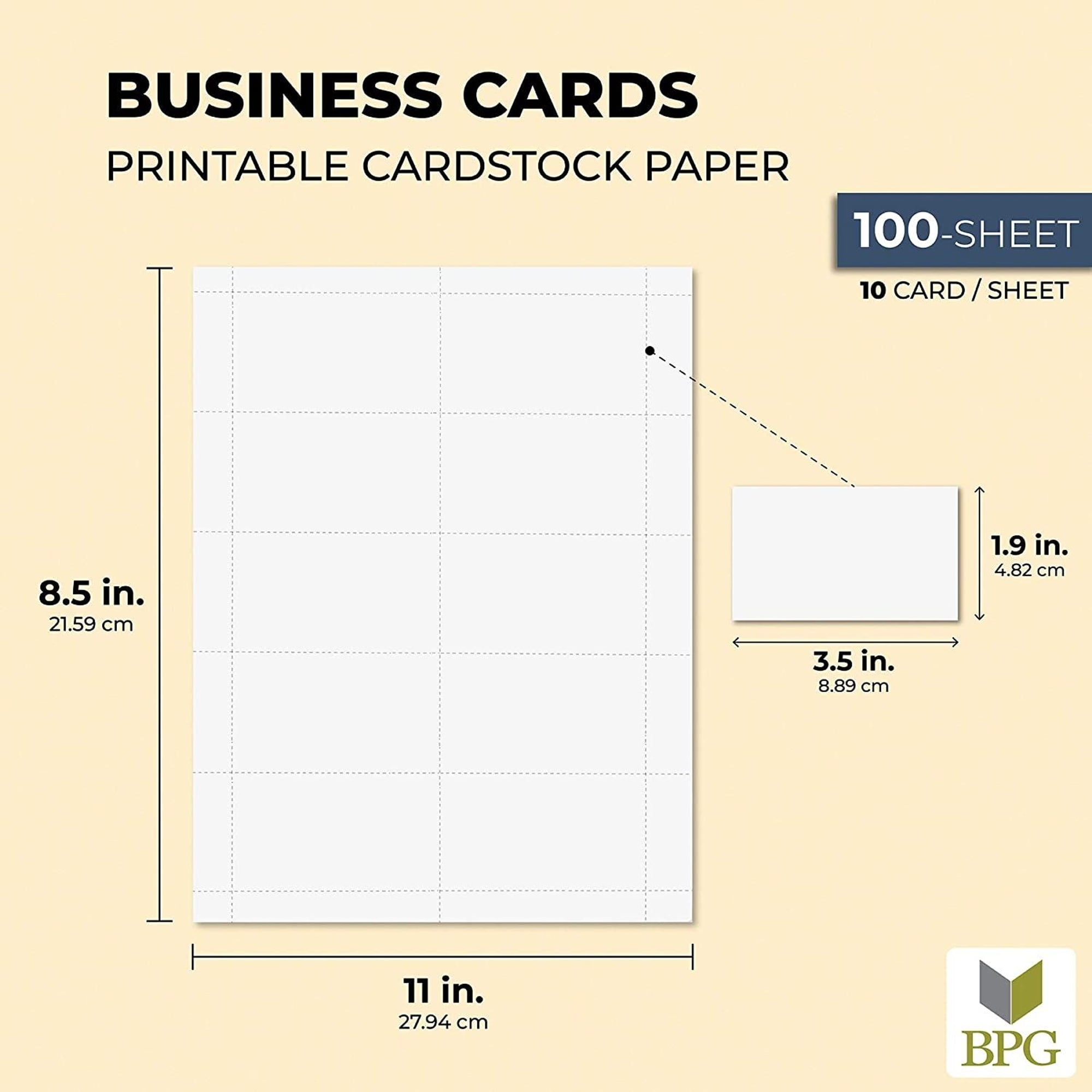 Walmart 1000 Printable Business Cards 3 5x2 For Inkjet Laser Printers White Walmart