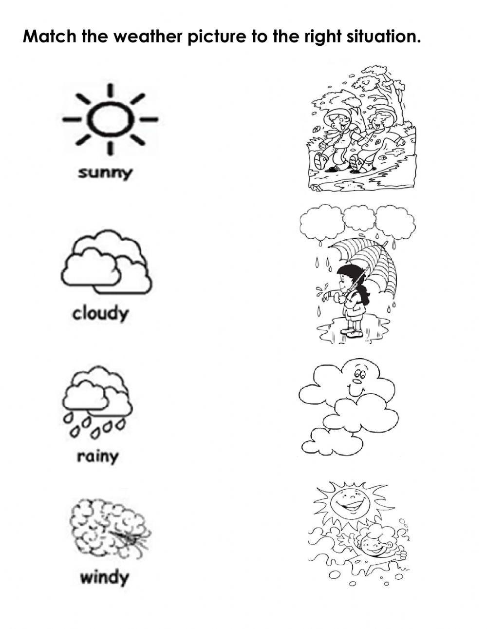 Weather Matching Weather Worksheets Preschool Weather Seasons Worksheets Library Weather Matching Weather Worksheets Preschool Weather Seasons Worksheets Library