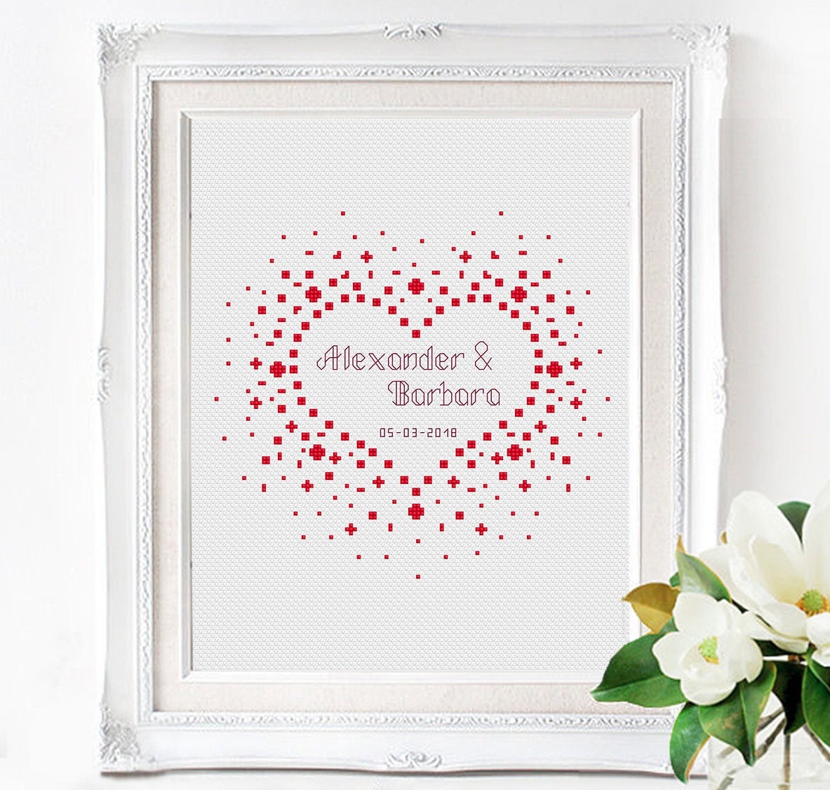 Wedding Modern Cross Stitch Pattern Personalized Gift Love Heart Embroidery Anniversary DIY Gift Digital Instant Download PDF Etsy Wedding Modern Cross Stitch Pattern Personalized Gift Love Heart Embroidery Anniversary DIY Gift Digital Instant Download PDF Etsy