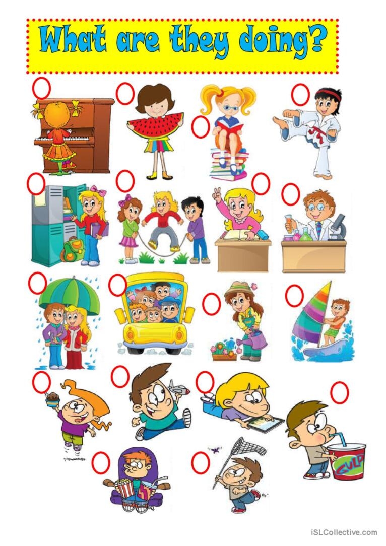 WHAT ARE THEY DOING English ESL Worksheets Pdf Doc