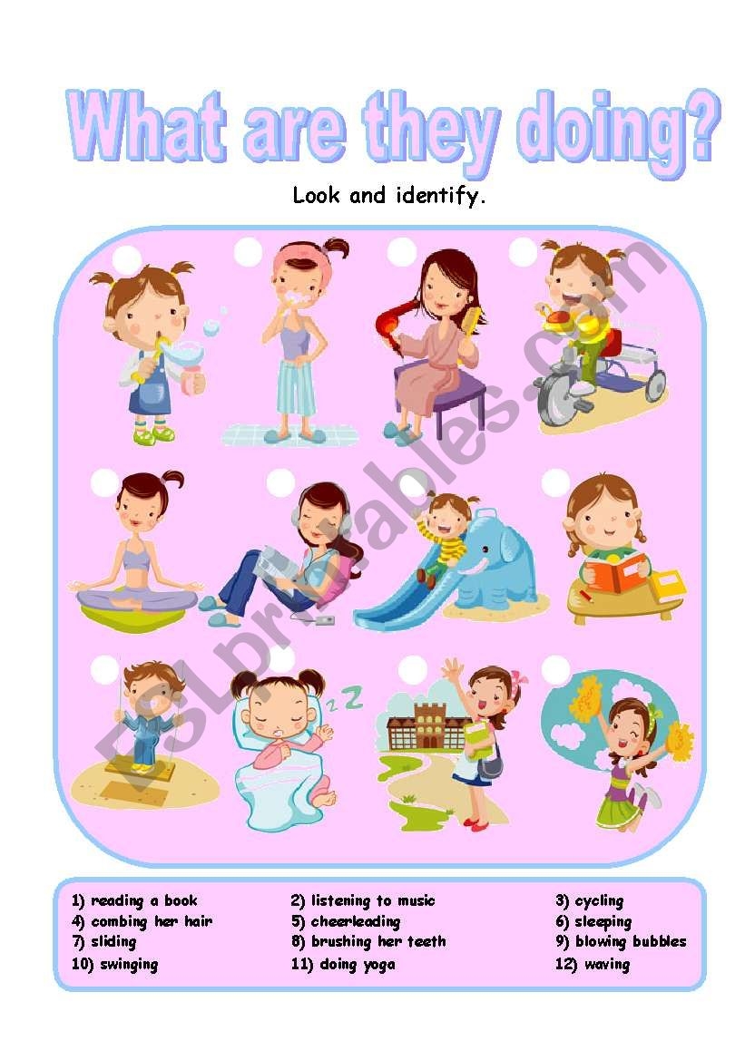 What Are They Doing ESL Worksheet By Azza 20