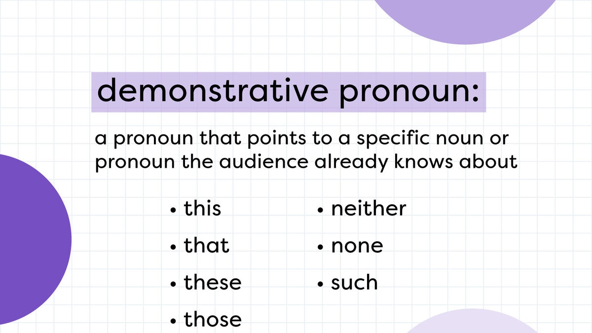 What Is A Demonstrative Pronoun Usage Guide And Examples YourDictionary