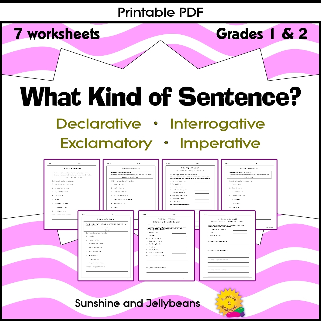 kinds of sentences worksheets