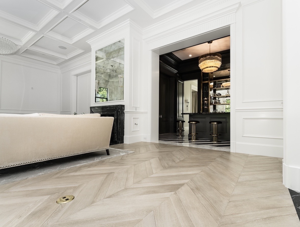 herringbone pattern wood floor