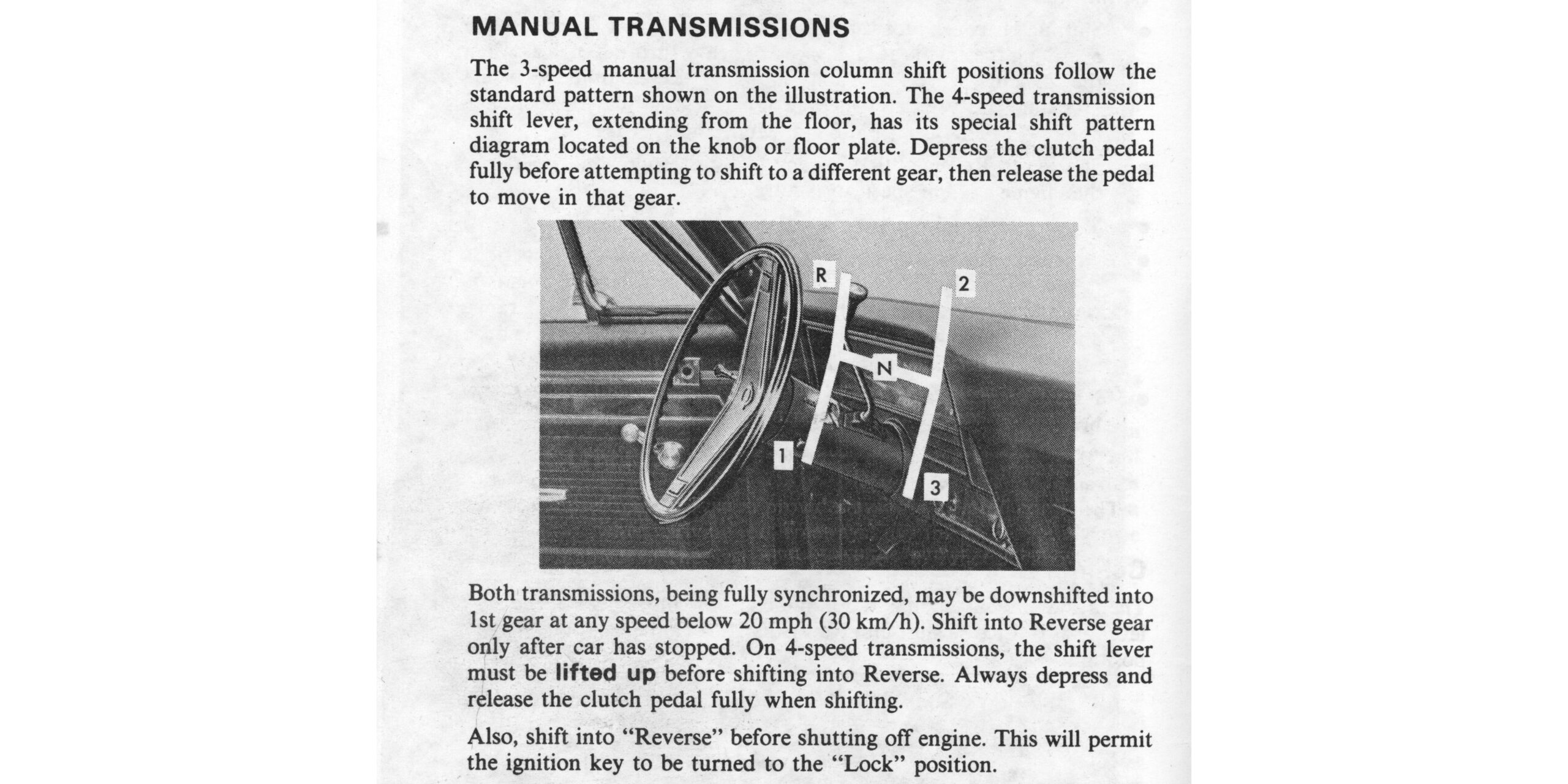 What Was The Last Column Shift Manual Car Americans Could Buy 
