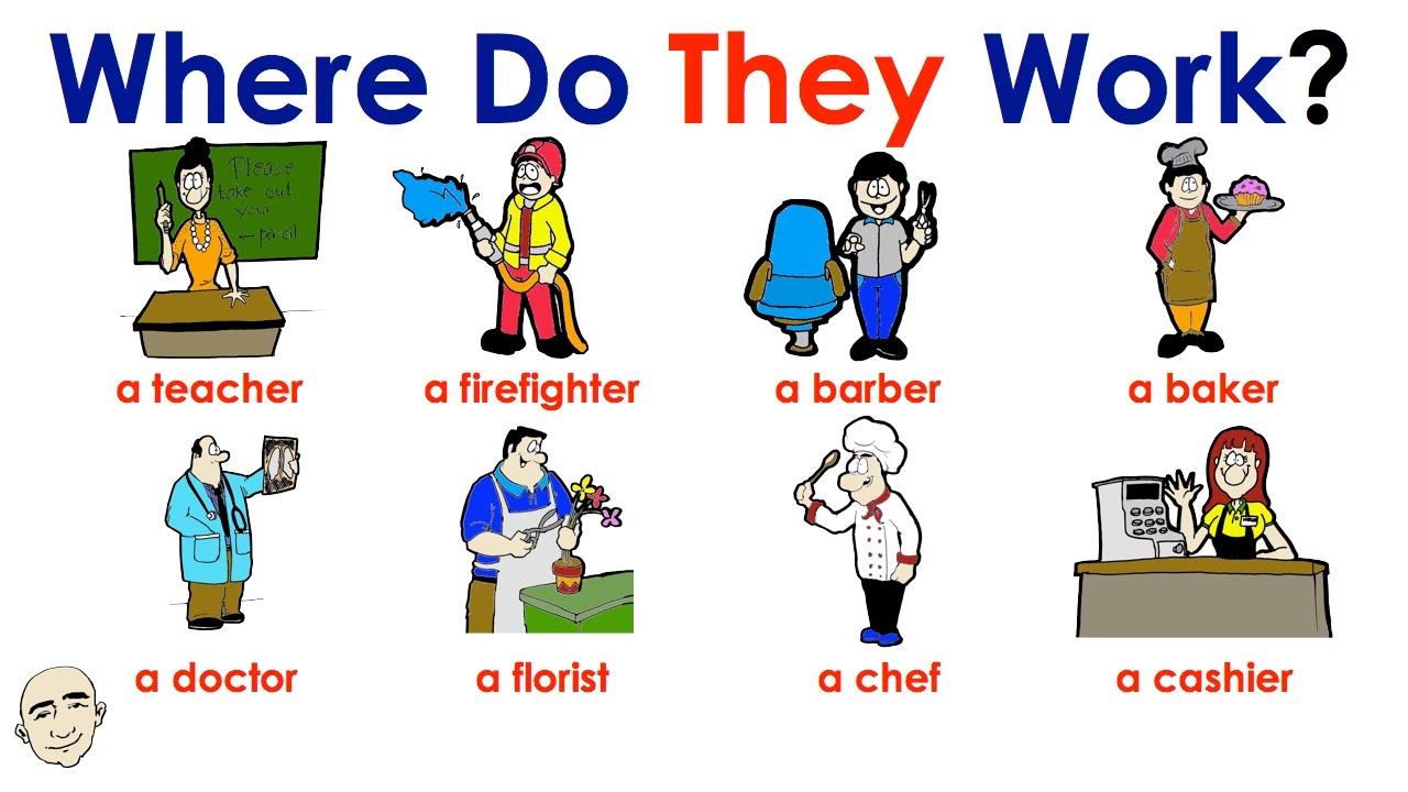 Where Do They Work People At Work Easy English Conversation Learn English Mark Kulek ESL YouTube