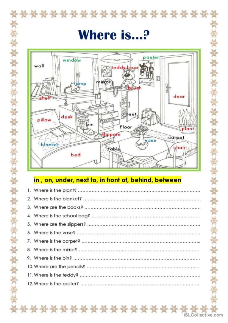 Where Is English ESL Worksheets Pdf Doc