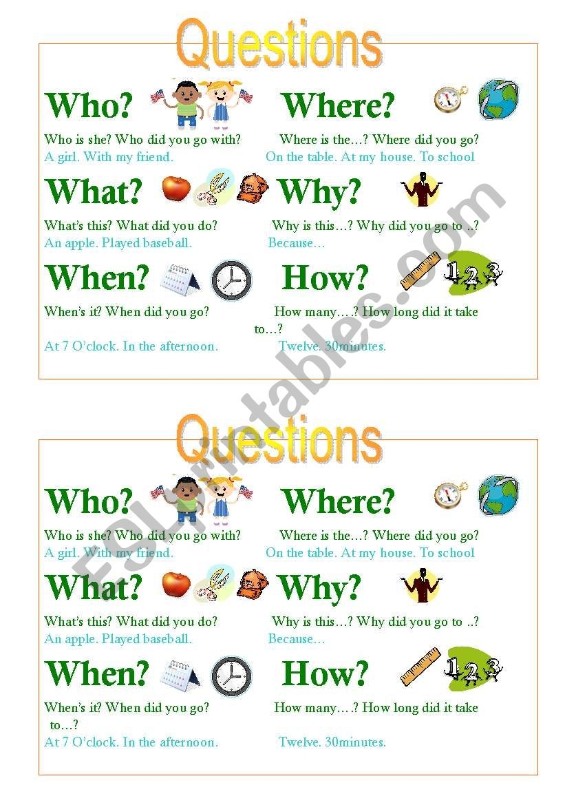 Who What When Where Why Chart ESL Worksheet By Rebaimdug Who What When Where Why Chart ESL Worksheet By Rebaimdug