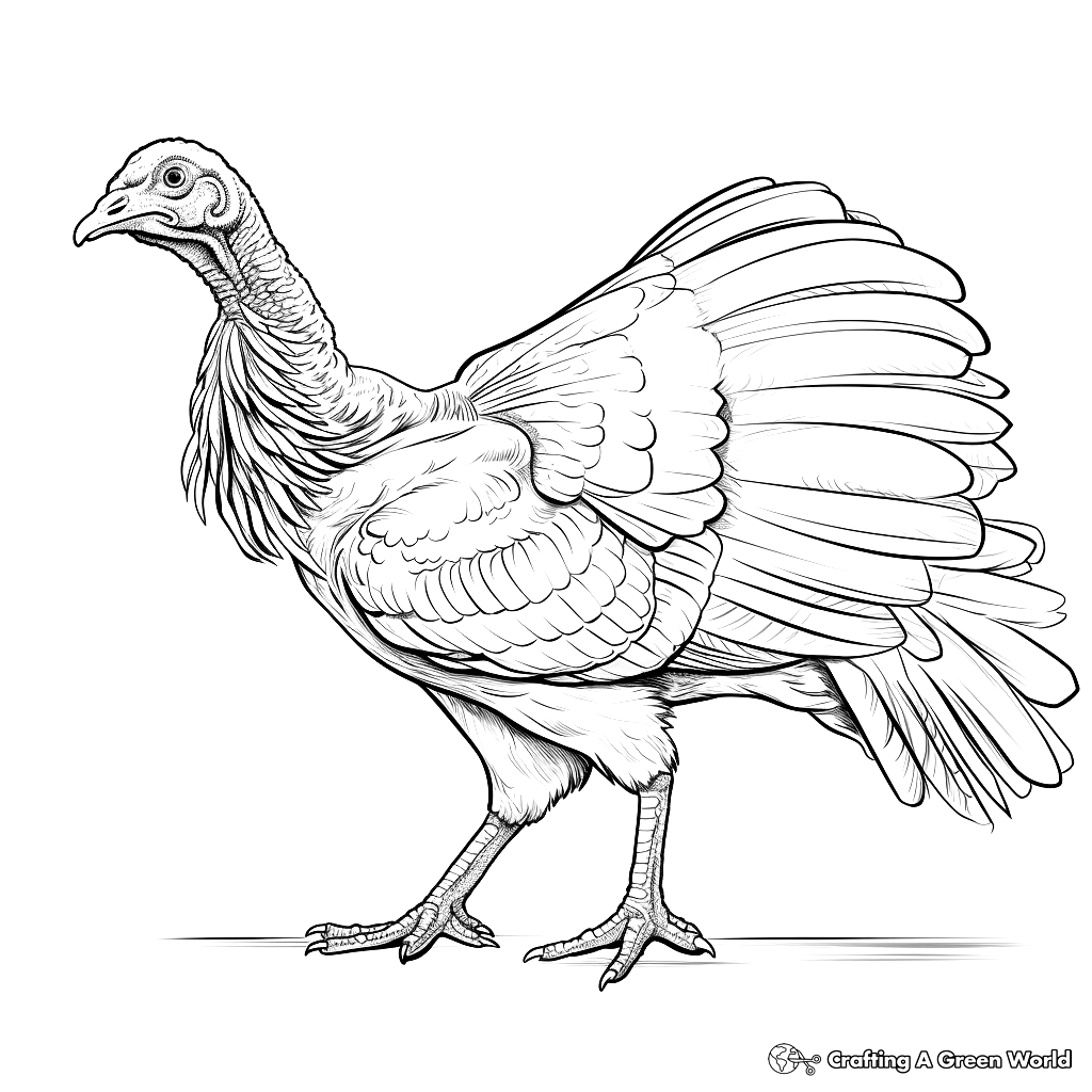 coloring page of a turkey