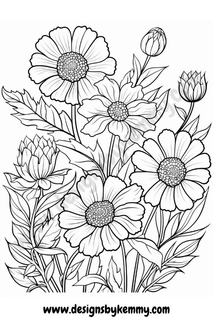 flower printable colouring pages