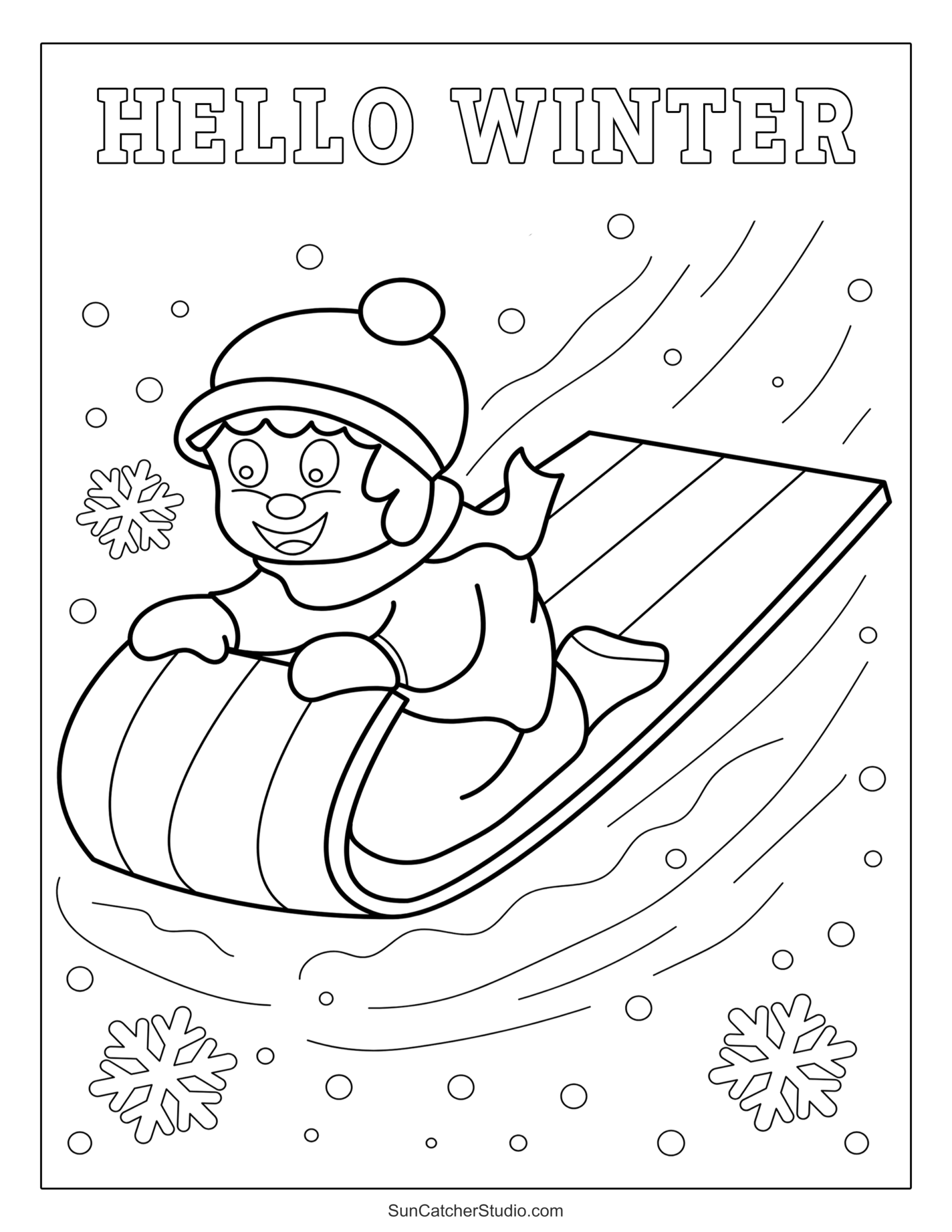 free printable winter coloring pages
