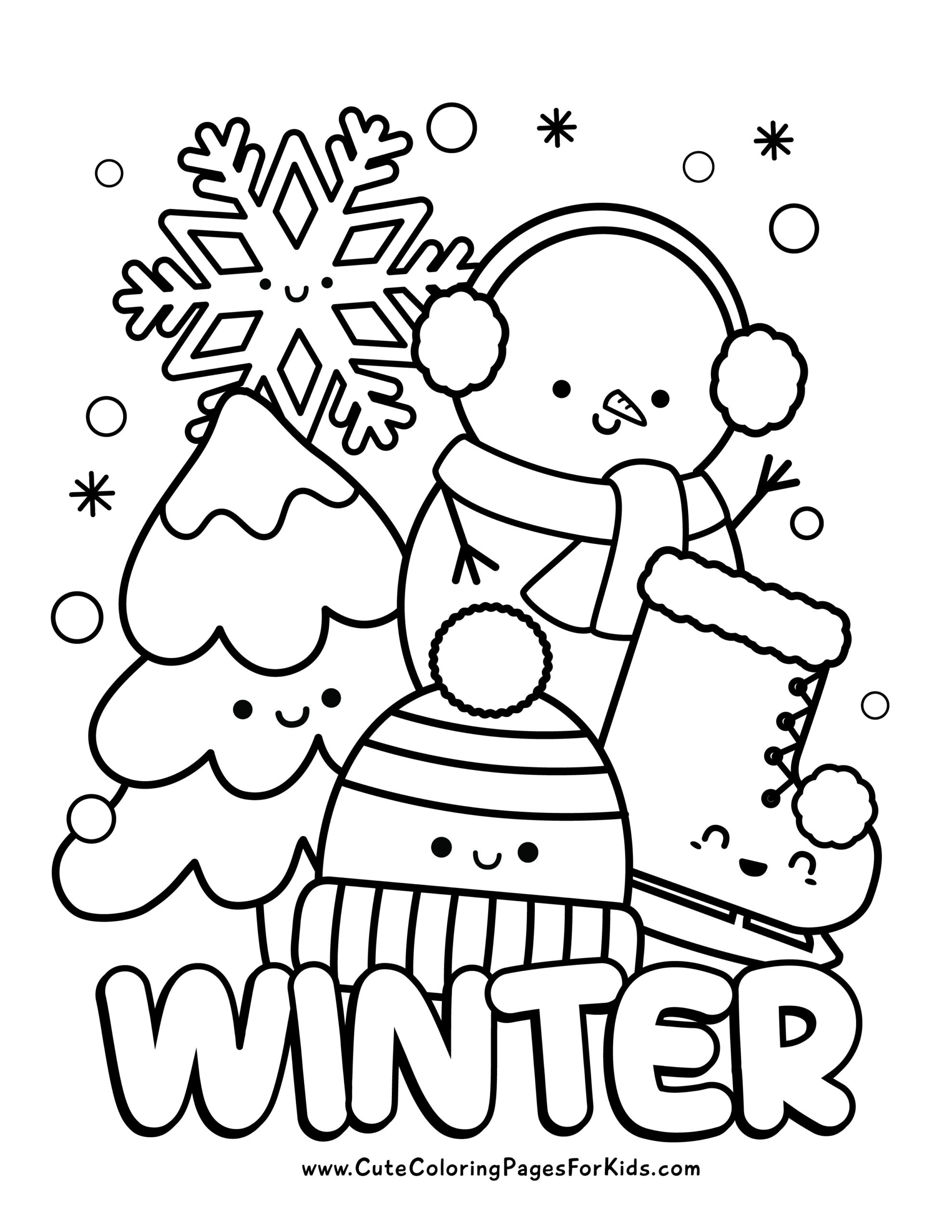 Winter Coloring Pages Free Printable PDF Downloads Cute Coloring Pages For Kids Winter Coloring Pages Free Printable PDF Downloads Cute Coloring Pages For Kids