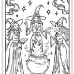 Witch Coloring Pages Free PDF Printables Simply Love Coloring