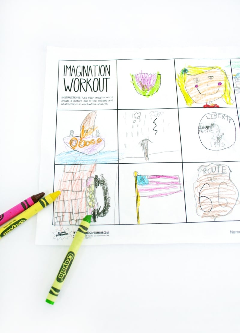 Worksheet Wednesday Imagination Workout Paging Supermom