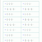 Worksheets For Fraction Addition