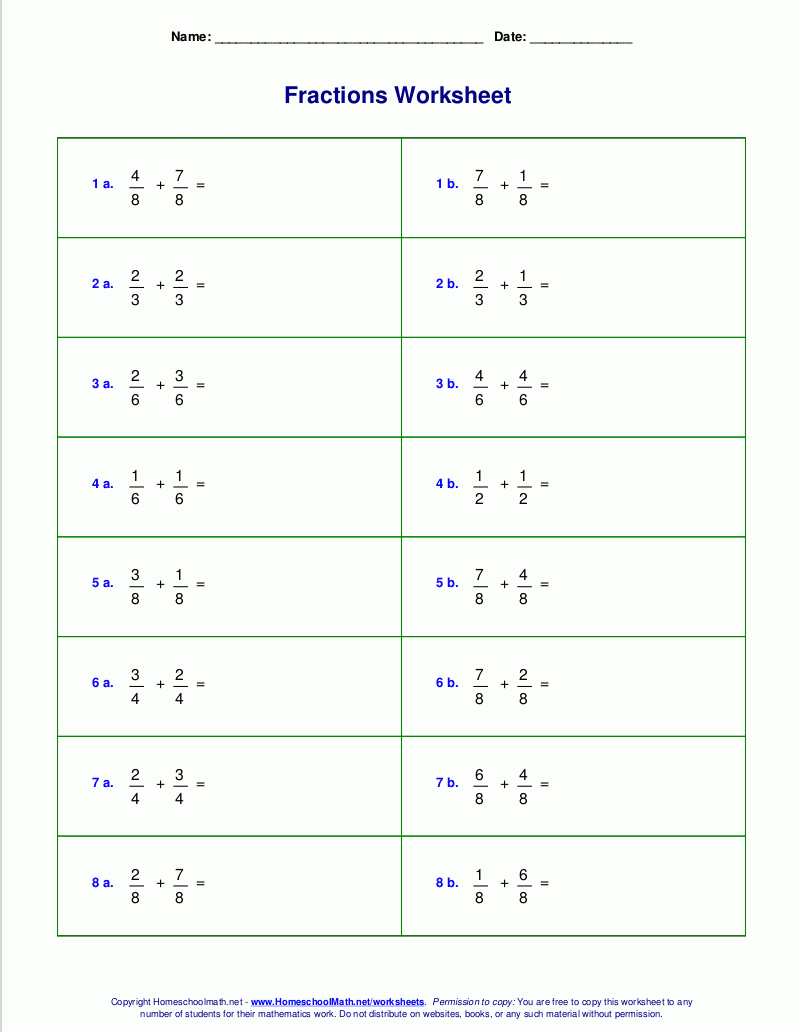 fraction addition subtraction worksheet fraction addition subtraction worksheet