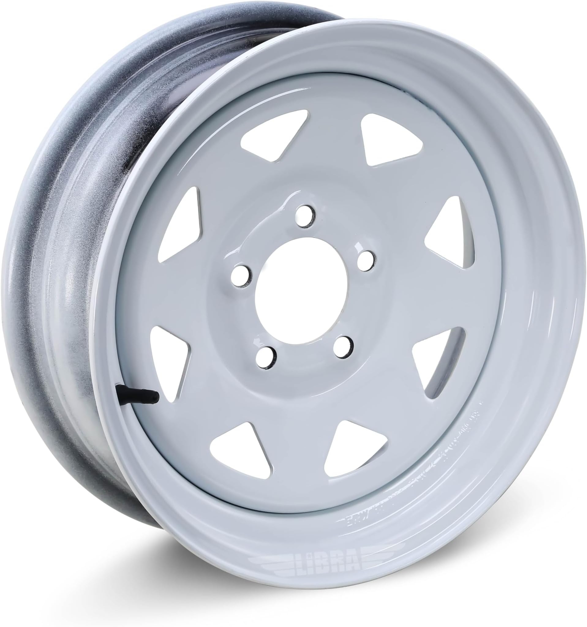 X 5 Bolt 15x5 Trailer Wheel 5x4 5 Bolt Pattern Black Machined 5 Spoke 15 Inch Trailer Rims