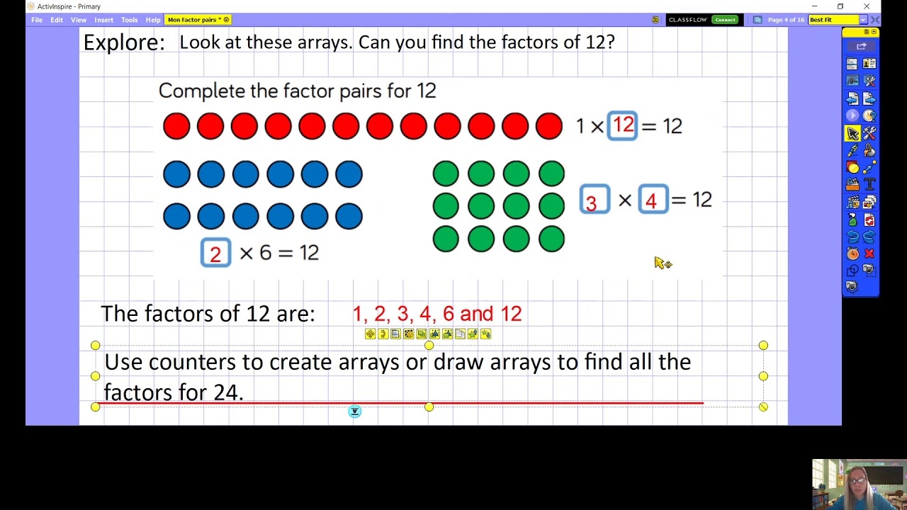 Year 4 Monday 8th February Maths Factor Pairs YouTube