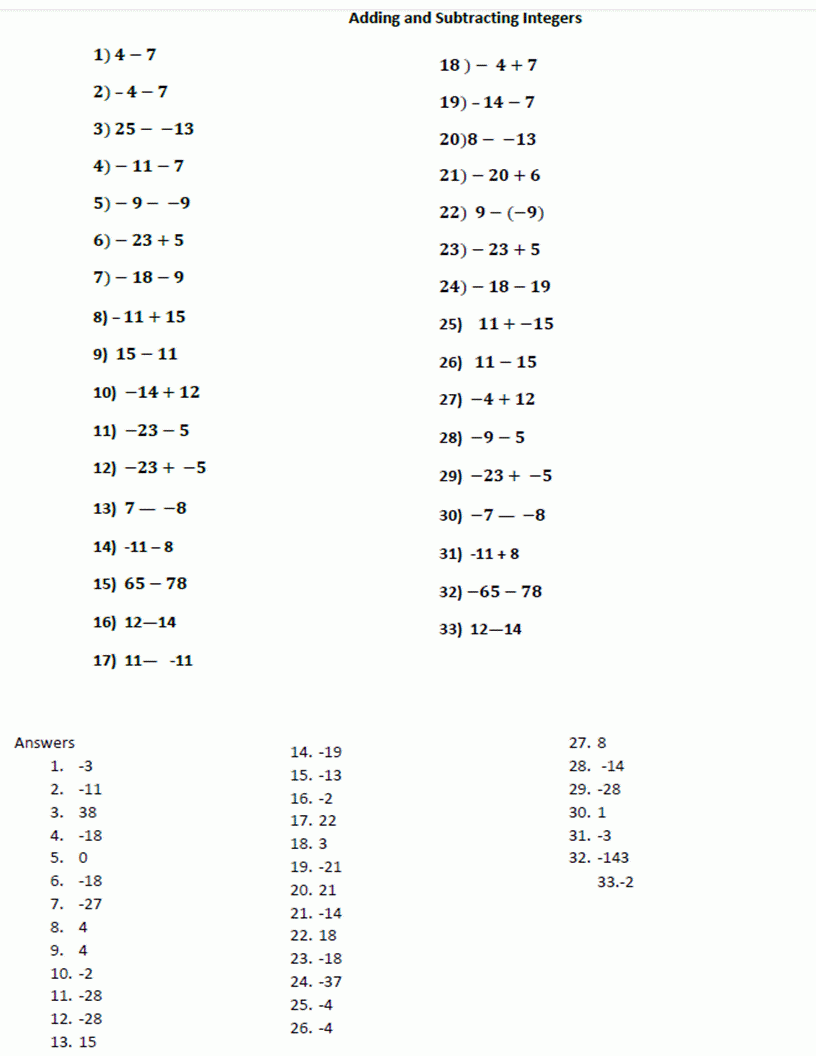 Zachs Blog Adding And Subtracting Integers Worksheets Library Zachs Blog Adding And Subtracting Integers Worksheets Library