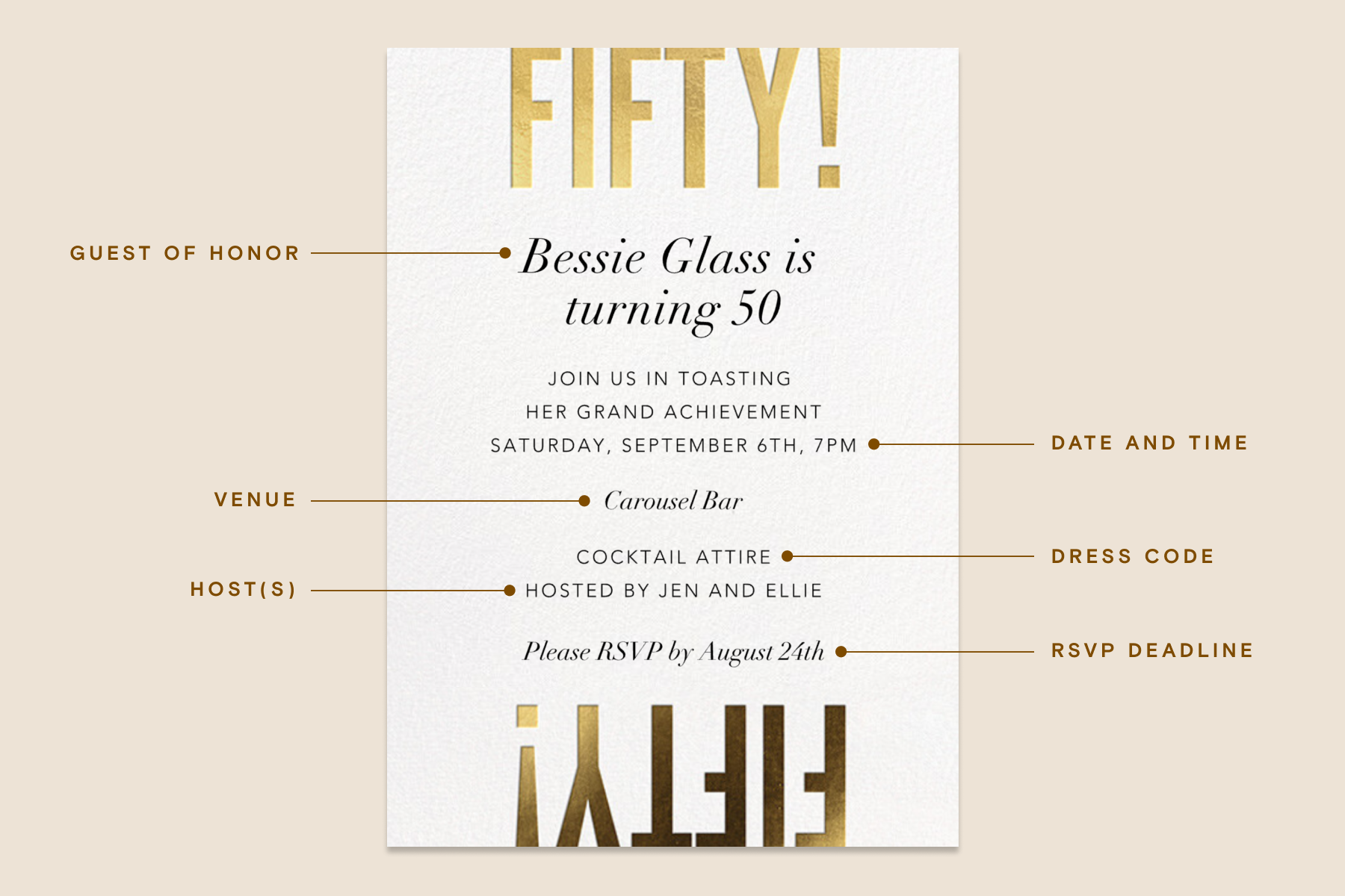 10 50th Birthday Party Invitation And Wording Ideas Paperless Post