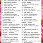 100 Fun Things To Do At A Sleepover Natural Beach Living