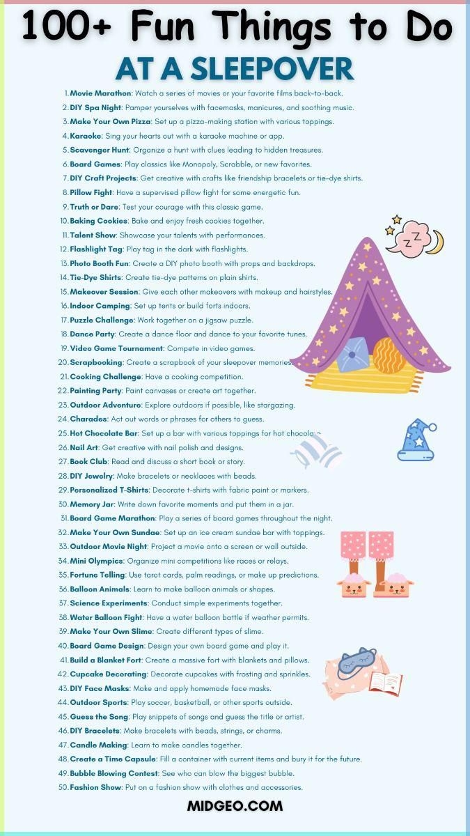 100 Fun Things To Do At A Sleepover The Ultimate Guide To Sleepover Activities 100 Fun Things To Do At A Sleepover The Ultimate Guide To Sleepover Activities